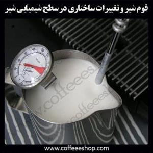 فوم شیر و تغییرات ساختاری در سطح شیمیایی شیر